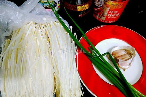 蒜香金针菇的做法图解2