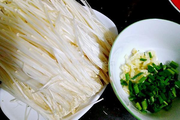 蒜香金针菇的做法图解3