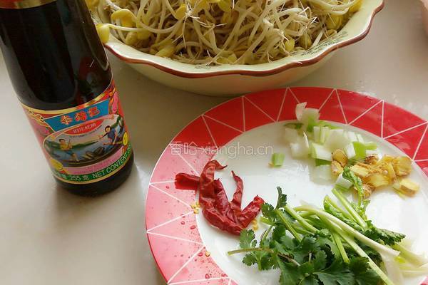 蚝油黄豆芽的做法图解1