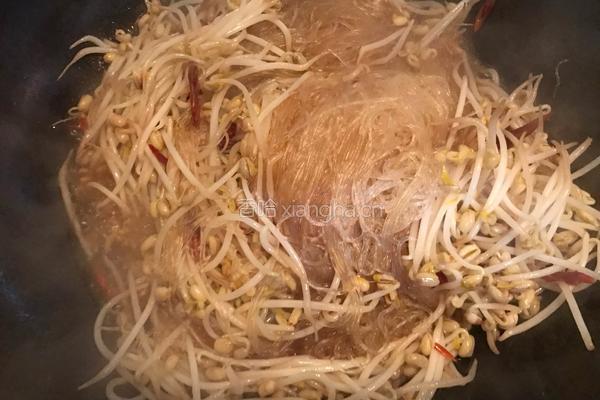 绿豆芽炒粉丝的做法图解11