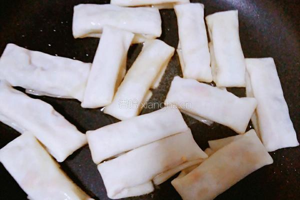 龙头鱼火腿春卷的做法图解8