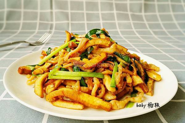 香干炒肉丝的做法图解12