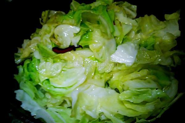蚝油手撕包菜的做法图解4