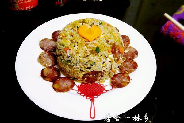 香肠炒米饭的做法图解12