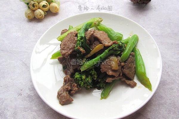 芥兰炒牛肉的做法图解9