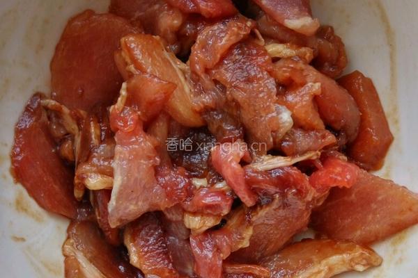 菜花炒肉的做法图解4
