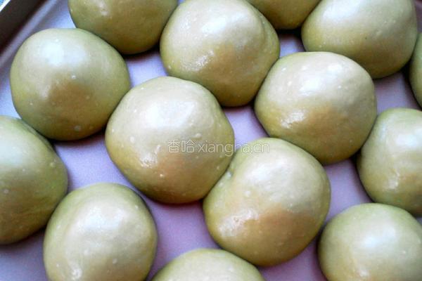 菠菜面豆沙小餐包的做法图解14