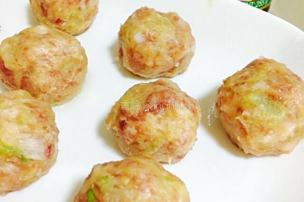 烤鸡蛋黄肉丸子的做法图解13