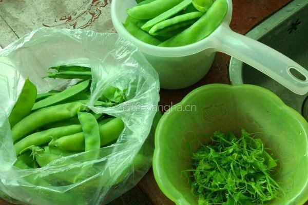 荷兰豆炒肉的做法图解1