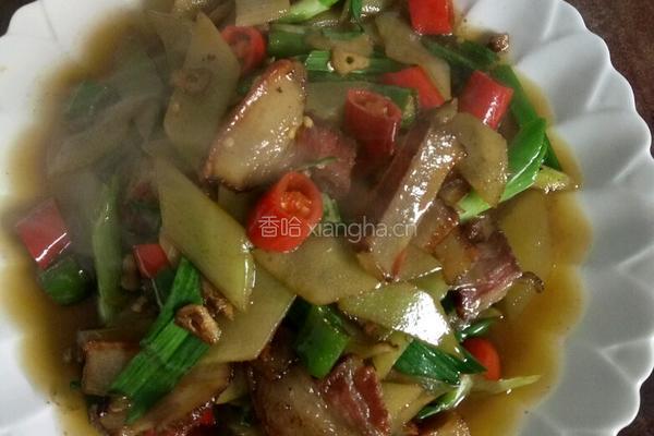 莴笋炒腊肉的做法图解8