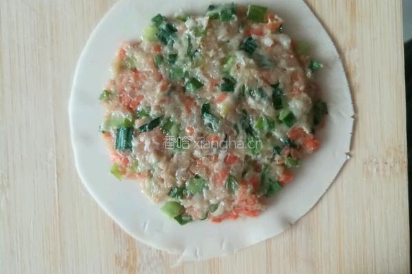 饺子皮韭菜肉饼的做法图解7