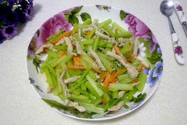 芹菜炒肉丝的做法图解12