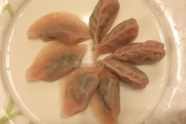 火龙果饺子的做法图解1