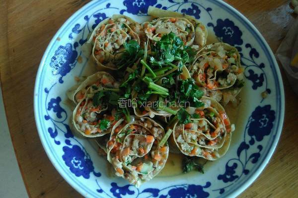 千张鸡肉卷的做法图解4