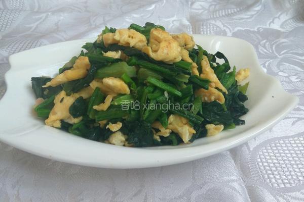 炒鸡蛋菠菜的做法图解7