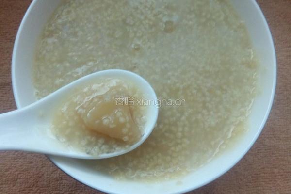 苹果小米粥