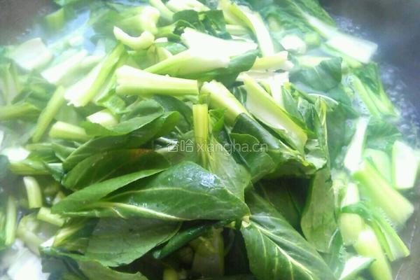 香茹扒油菜的做法图解2