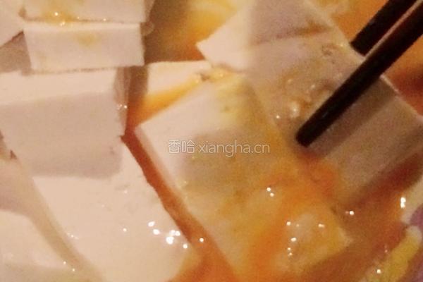 煎鸡蛋豆腐的做法图解2
