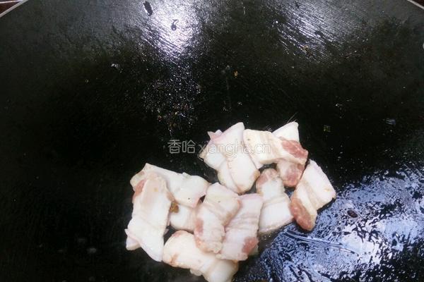 南瓜炒五花肉的做法图解3