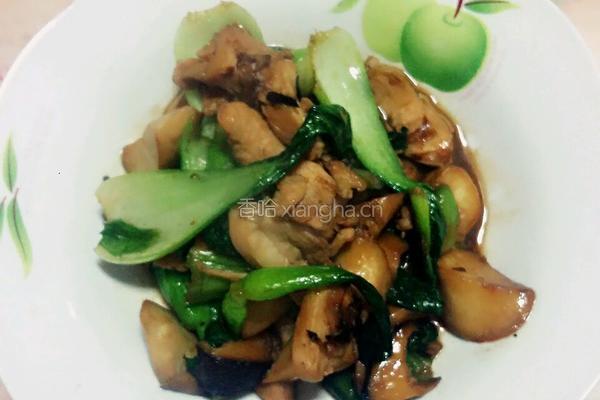 鸡腿菇炒鸡脯的做法图解4