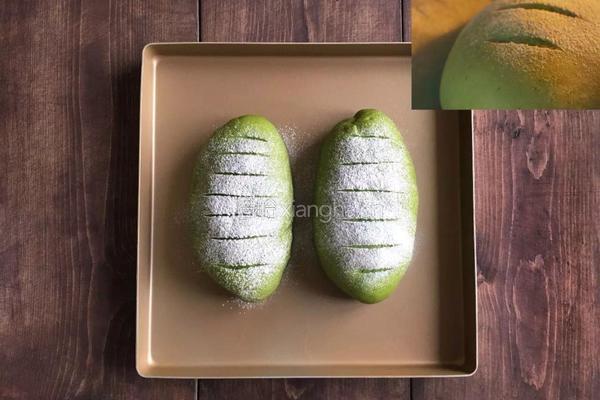 抹茶豆沙包的做法图解6