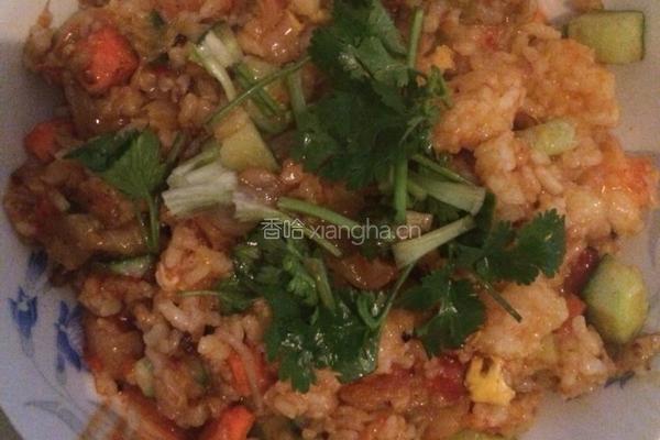 辣白菜炒饭的做法图解5