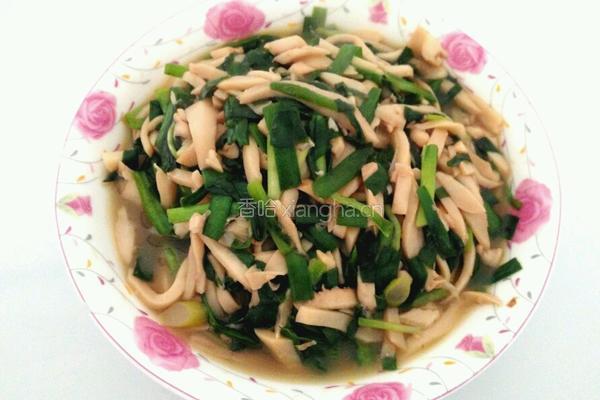 韭菜炒白灵菇的做法图解13