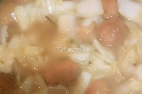 狮子头炖白菜的做法图解9