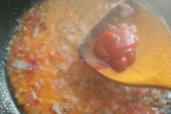 肉酱番茄意面的做法图解4
