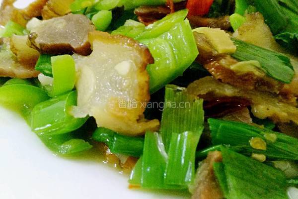 蒜炒腊肉的做法图解8