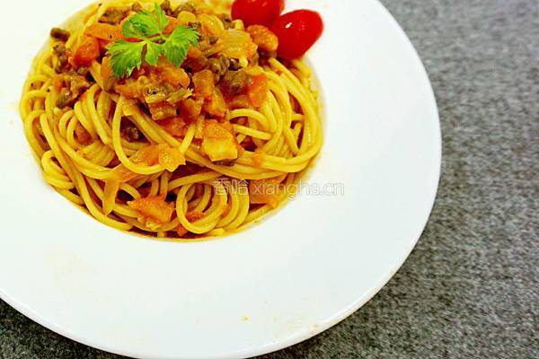 番茄肉酱意面的做法图解7