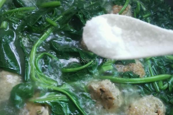 菠菜丸子汤的做法图解7