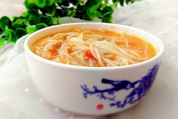 西红柿瘦肉面的做法图解10