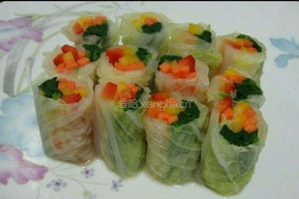三色菜卷的做法图解5