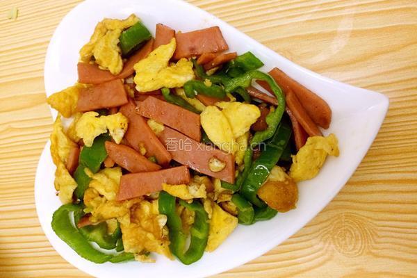 青椒鸡蛋炒火腿