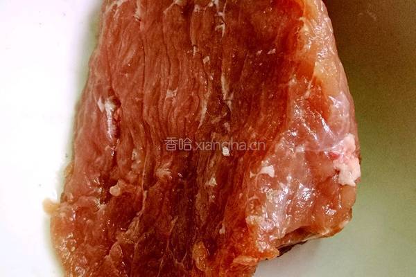 尖椒蒜苗肉丝的做法图解1