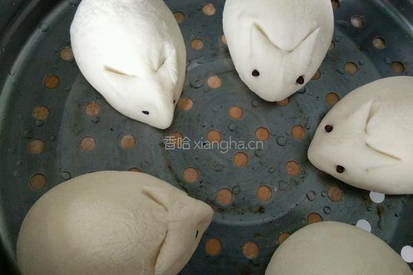 玉兔豆沙包的做法图解14