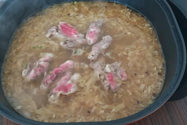 酸白菜羊肉粉丝汤的做法图解6