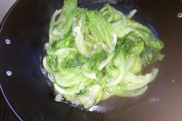 小炒生菜的做法图解3