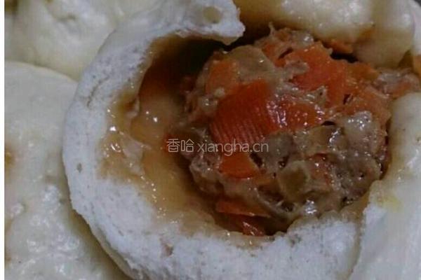 胡萝卜猪肉包子的做法图解3