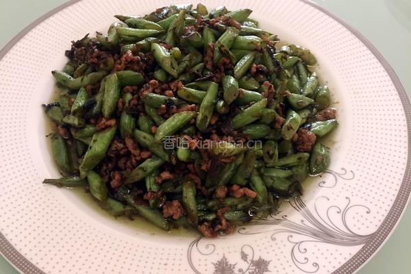 肉沫榄菜四季豆