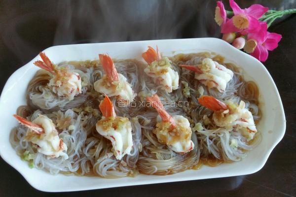 蒜蓉粉丝蒸虾球的做法图解10