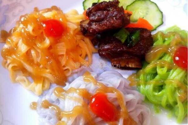 三色蔬菜排骨面（宝宝面)的做法图解6