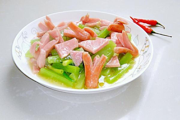 青笋烧双肠的做法图解5