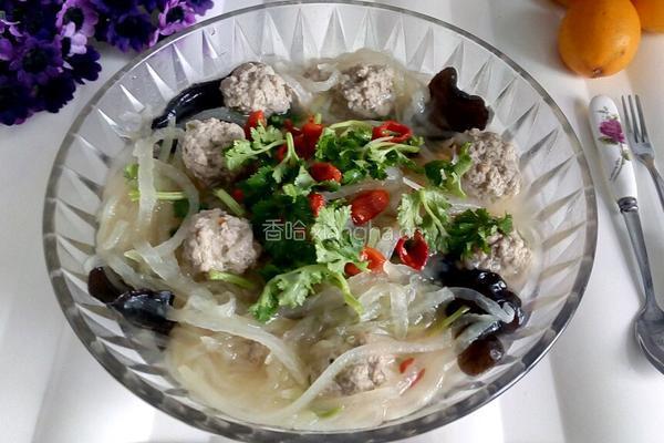 白萝卜丝牛肉丸子的做法图解13