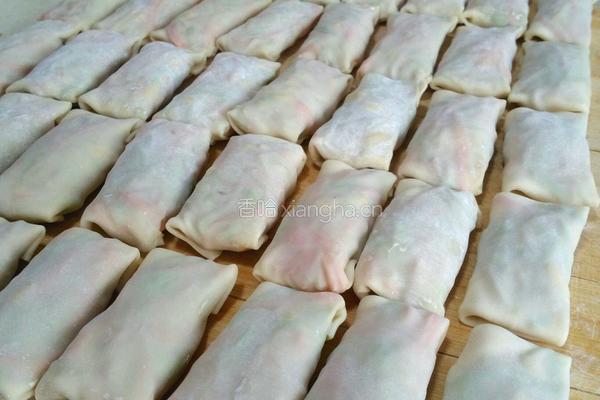 三丝春卷(馄饨皮)的做法图解5