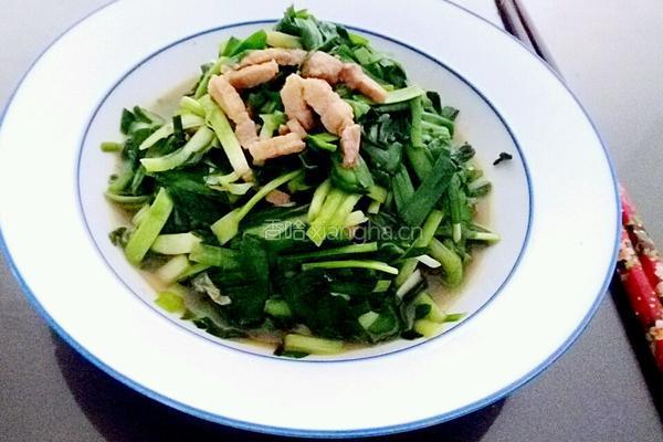 韭菜炒肉丝的做法图解7