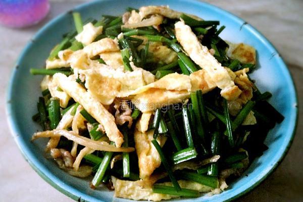 蛋包丝炒韭菜花的做法图解7