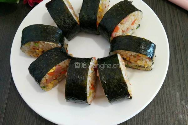 紫菜包炒饭的做法图解14