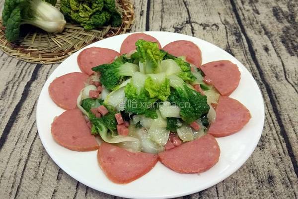 蒜蓉火腿黄心菜
